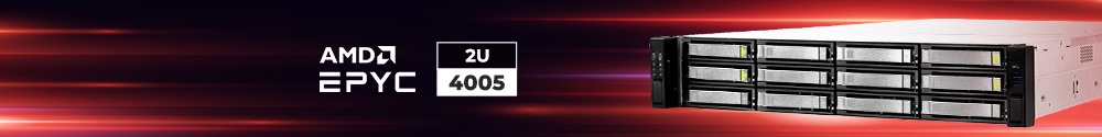 Servidor AMD® EPYC™ Série 4005 para Bastidor 2U